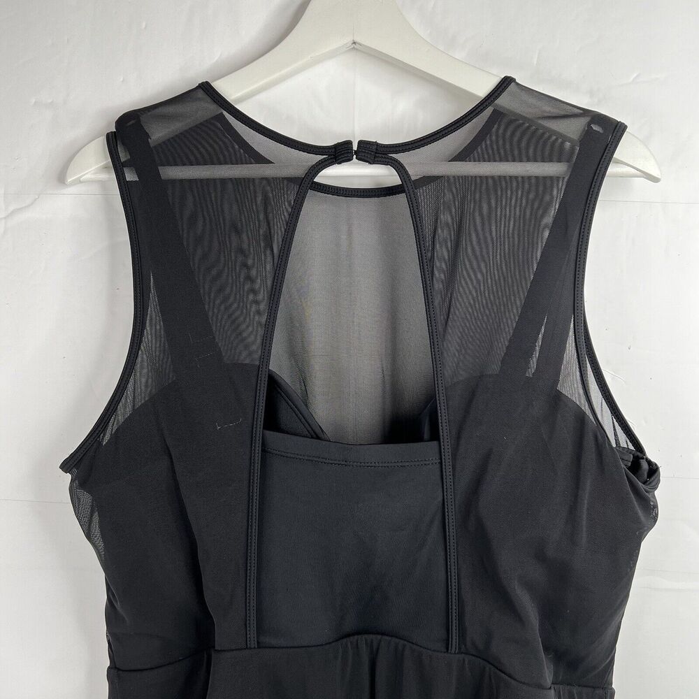 Torrid Plus Size 2 2X D/DD Black Underwire Long Mesh Overlay Swim Dress Swimsuit - Picture 8 of 16